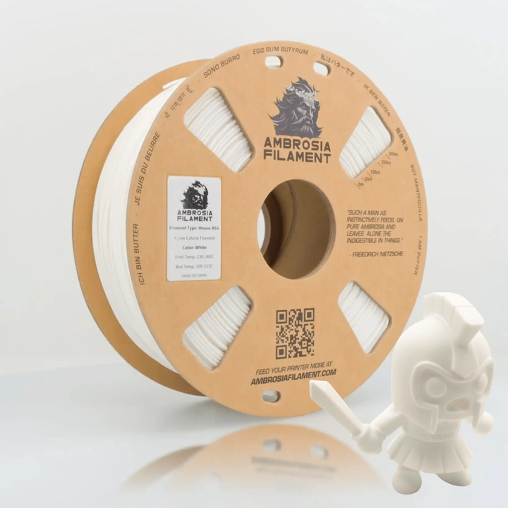AMBROSIA PLA Filament of the Gods - 1KG Bambu AMS Friendly Cardboard Spools Premium 3D Printing Filament by West3D 3D Printing Supplies