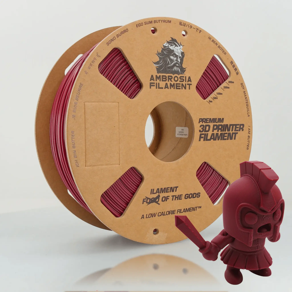 AMBROSIA PLA Filament of the Gods - 1KG Bambu AMS Friendly Cardboard Spools Premium 3D Printing Filament by West3D 3D Printing Supplies
