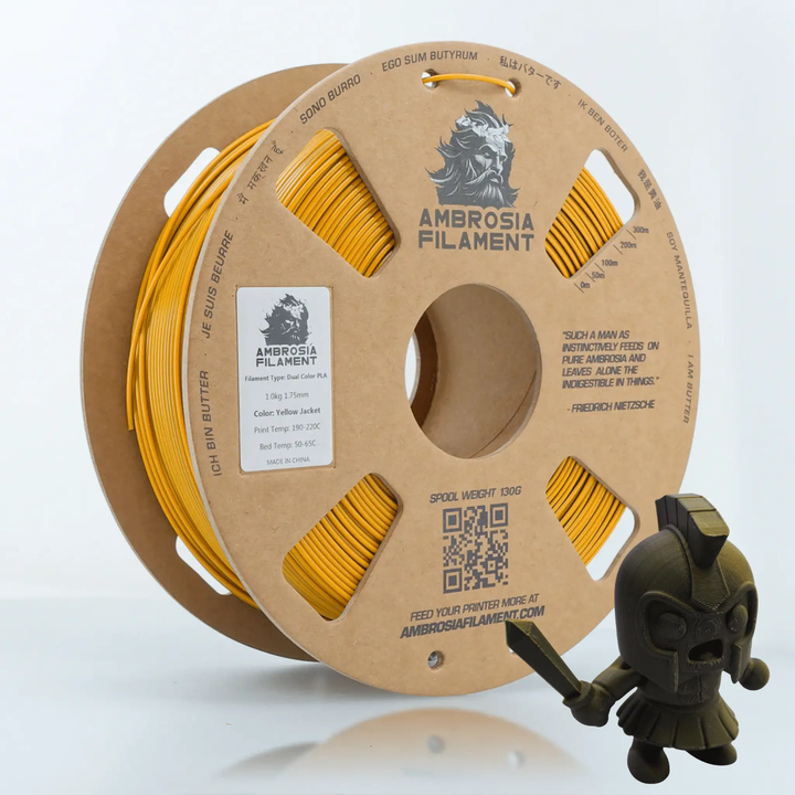 AMBROSIA PLA Filament of the Gods - 1KG Bambu AMS Friendly Cardboard Spools Premium 3D Printing Filament by West3D 3D Printing Supplies
