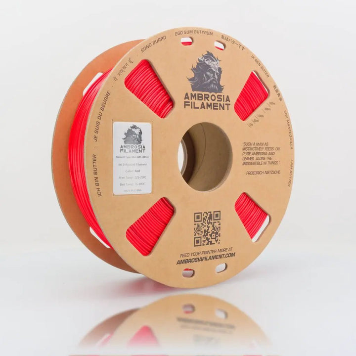 AMBROSIA Uber ABS Filament of the Gods - 1KG Bambu AMS Friendly Cardboard Spools Premium 3D Printing Filament ABS+ by West3D 3D Printing Supplies