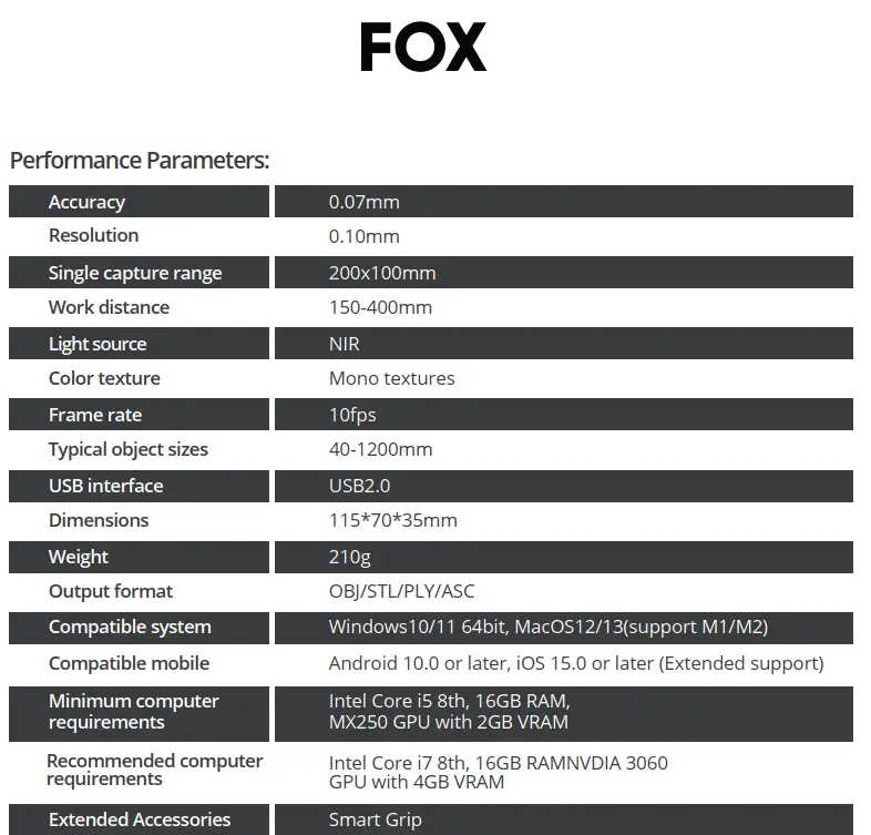 3DMakerpro Fox 3D Scanner by 3D Maker Pro