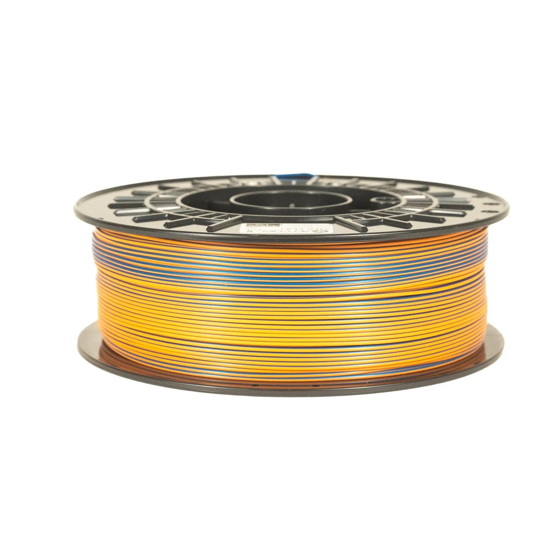 Dual-Color Silk PLA+, Silky Blue Orange Theory, 1.75mm by 3D-Fuel