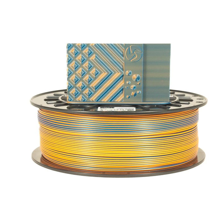 Dual-Color Silk PLA+, Silky Blue Orange Theory, 1.75mm by 3D-Fuel