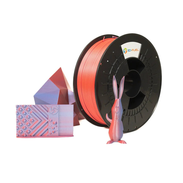 Dual-Color Silk PLA+, Silky Blushing Violet, 1.75mm by 3D-Fuel