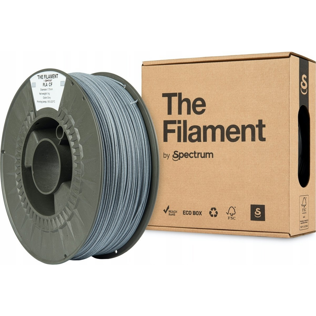 The Filament 3D filament, PLA CF, 1,75mm, 1000g, TF-24099, grey by Spectrum