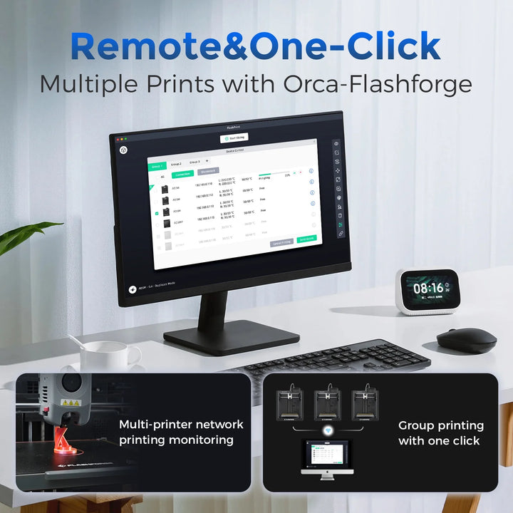 Flashforge 3D Printer Adventurer 5M, 3D Printers for Beginners Home DIY, High Speed Print Size 8.7 X 8.7 X 8.7In, Black