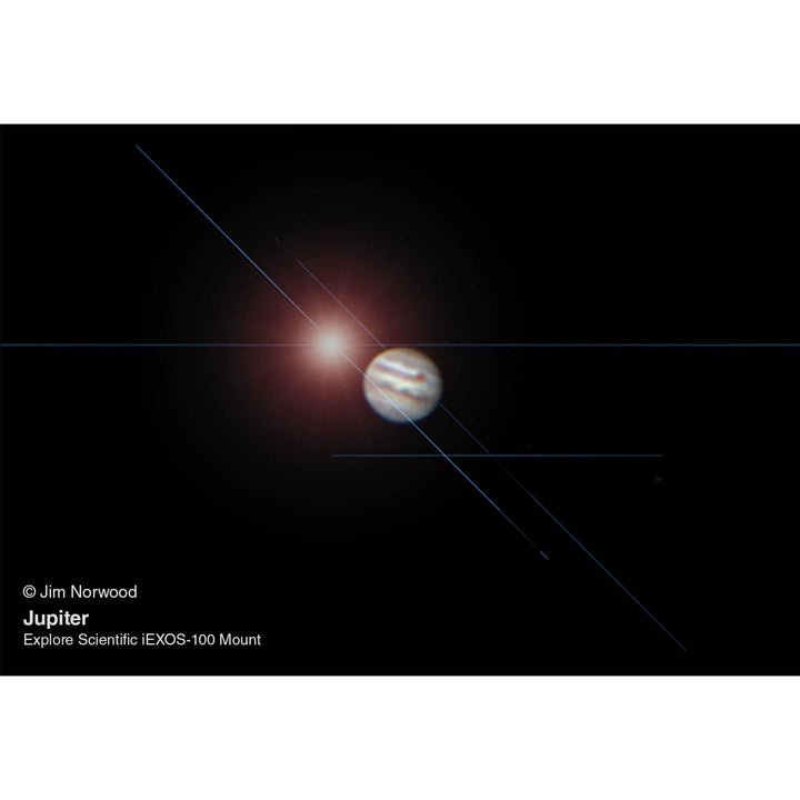 ED80 Essential Series Air-Spaced Triplet Refractor Telescope with 0.8x Focal Reducer and iEXOS-100-2 PMC-Eight Equatorial Tracker System by Explore Scientific