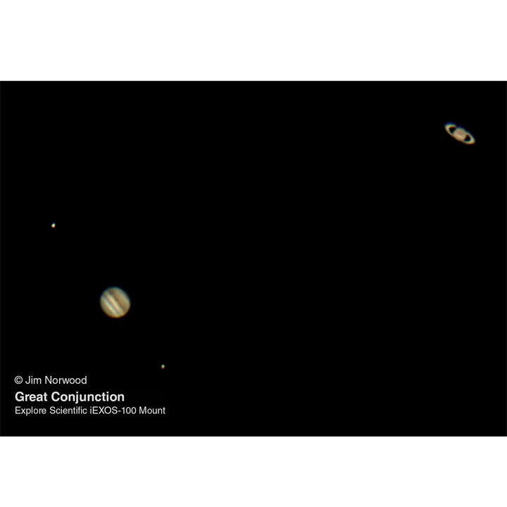 ED80 Essential Series Air-Spaced Triplet Refractor Telescope with 0.8x Focal Reducer and iEXOS-100-2 PMC-Eight Equatorial Tracker System by Explore Scientific