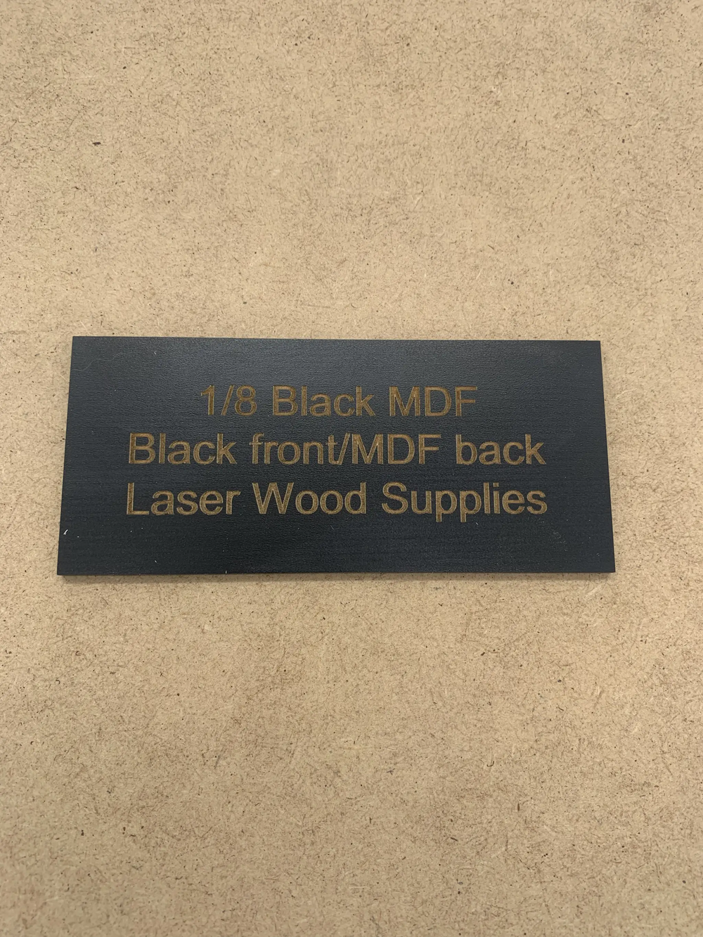 X-Large 1/8 Black MDF Sheets / Large Sheets / Perfect for Mira9/Thunder/OMTech by Laser Wood Supplies