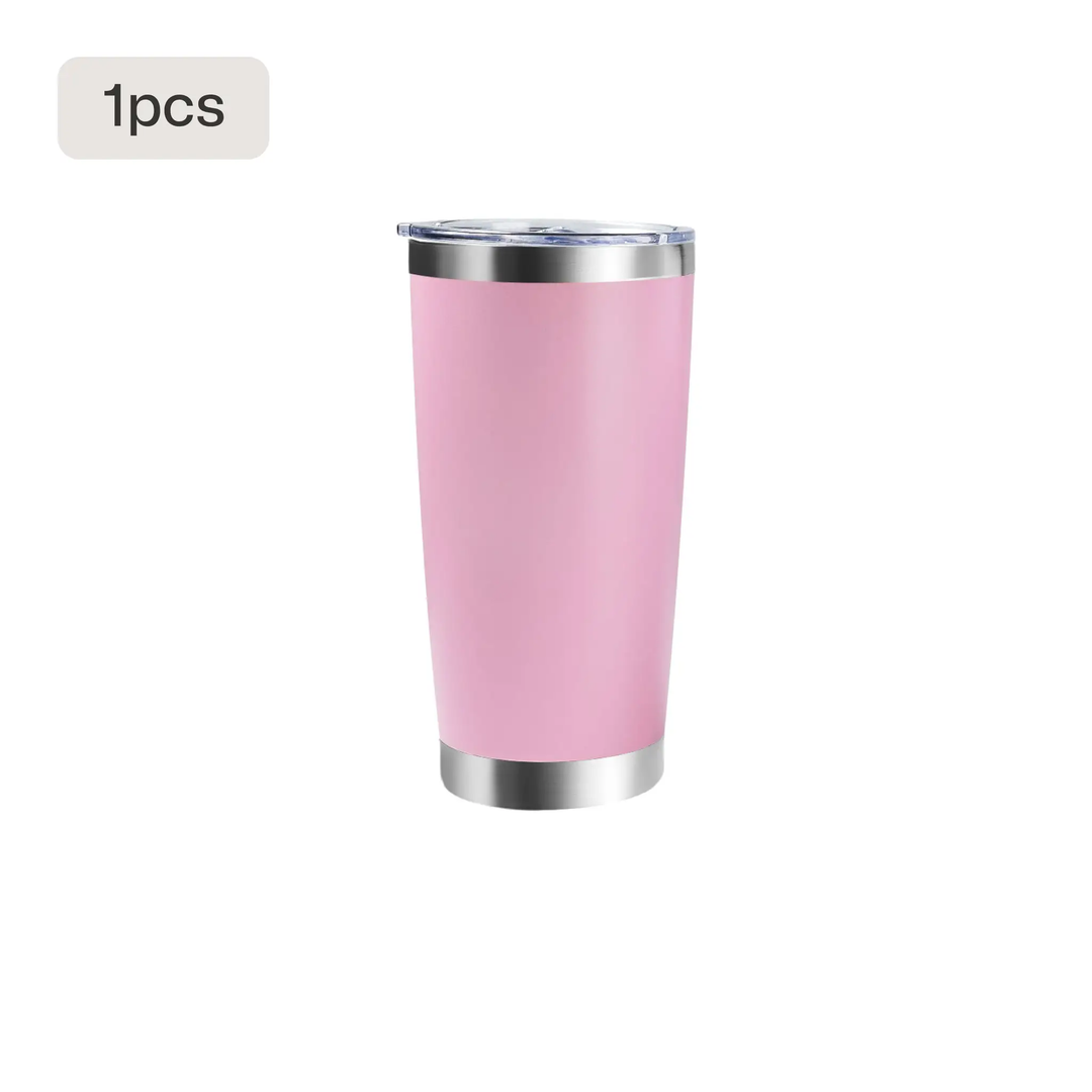 20oz Coated Stainless Steel Tumbler with Lid (1pcs / 2pcs) by LaserPecker