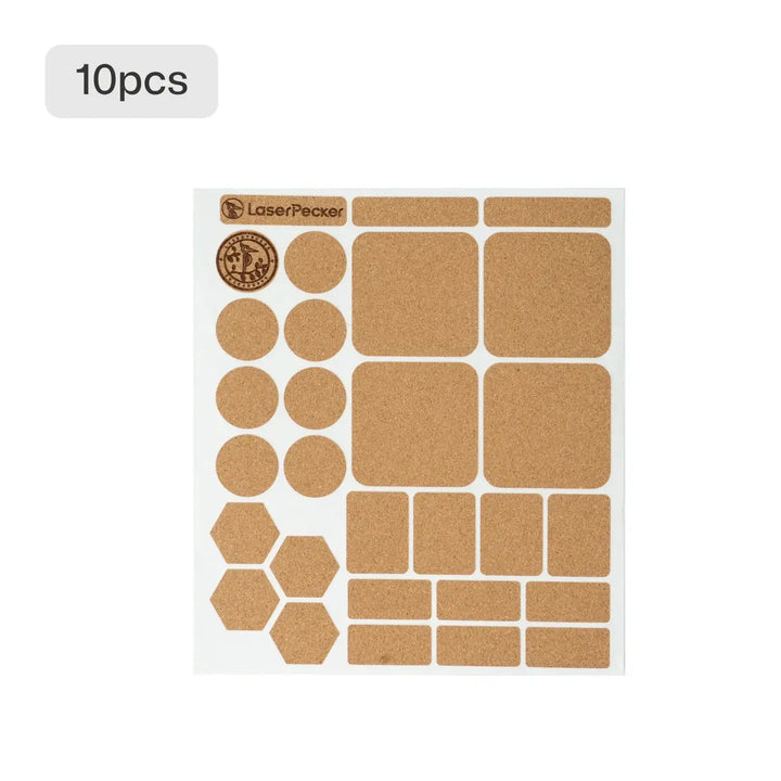 Corkwood Label Stickers Sheet (10pcs) by LaserPecker