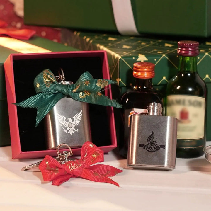 Mini Stainless Steel Flask with Funnel, Pocket Flask Keychain (1 OZ) by LaserPecker