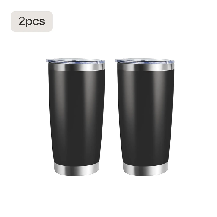 20oz Coated Stainless Steel Tumbler with Lid (1pcs / 2pcs) by LaserPecker