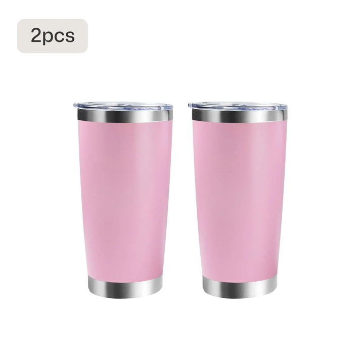 20oz Coated Stainless Steel Tumbler with Lid (1pcs / 2pcs) by LaserPecker