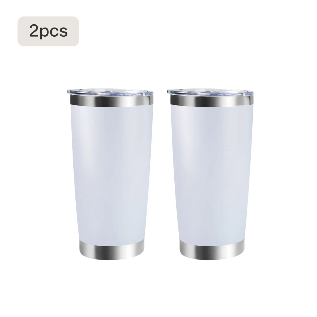 20oz Coated Stainless Steel Tumbler with Lid (1pcs / 2pcs) by LaserPecker