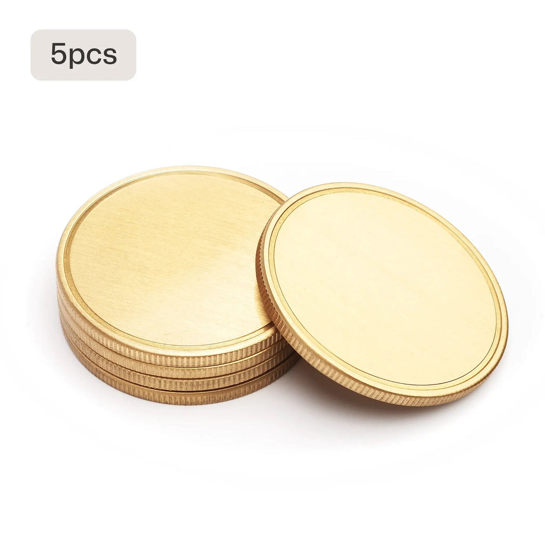 Blank Brass Coins(5pcs / 10pcs) by LaserPecker