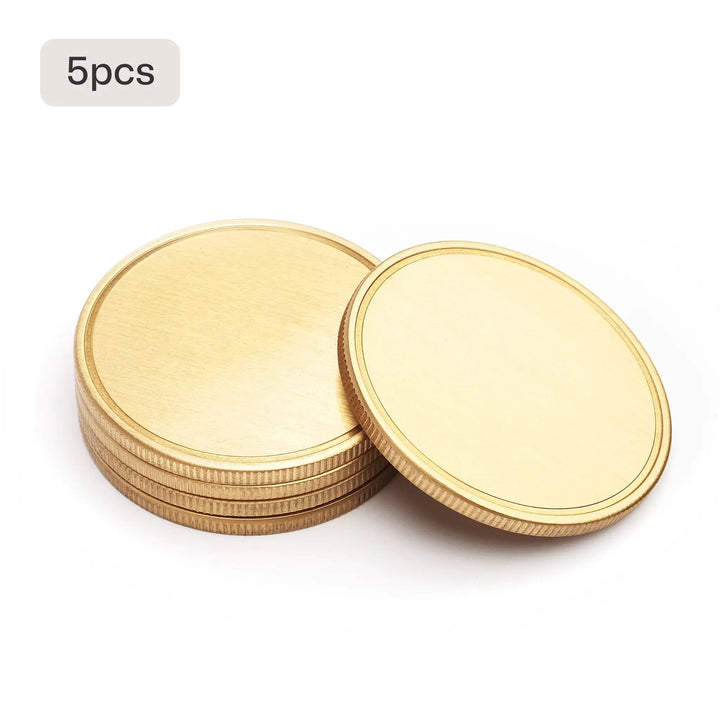 Blank Brass Coins(5pcs / 10pcs) by LaserPecker