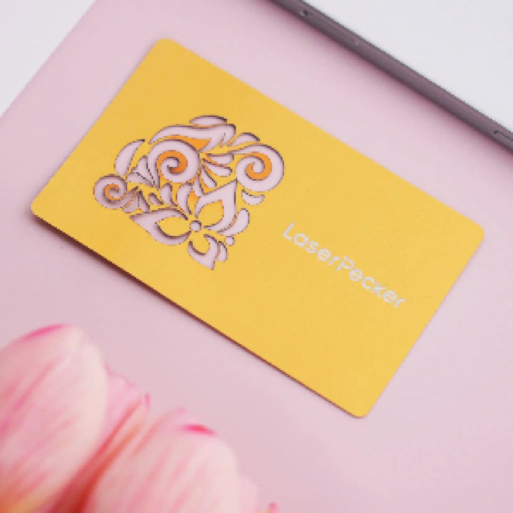 Multicolor Aluminum Metal Business Cards (100pcs) by LaserPecker