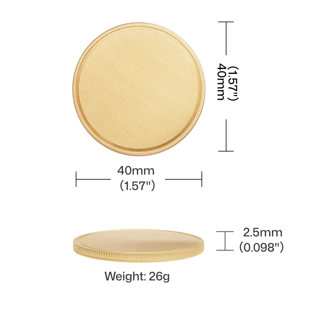 Blank Brass Coins(5pcs / 10pcs) by LaserPecker
