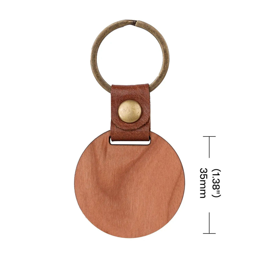 DIY Cherry Wood Circular Keychain (10pcs / 20pcs) by LaserPecker