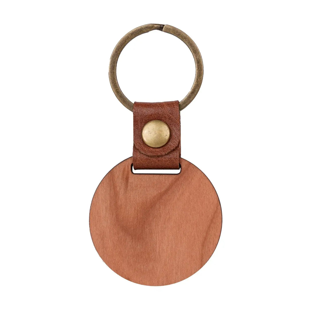 DIY Cherry Wood Circular Keychain (10pcs / 20pcs) by LaserPecker