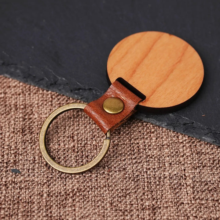 DIY Cherry Wood Circular Keychain (10pcs / 20pcs) by LaserPecker