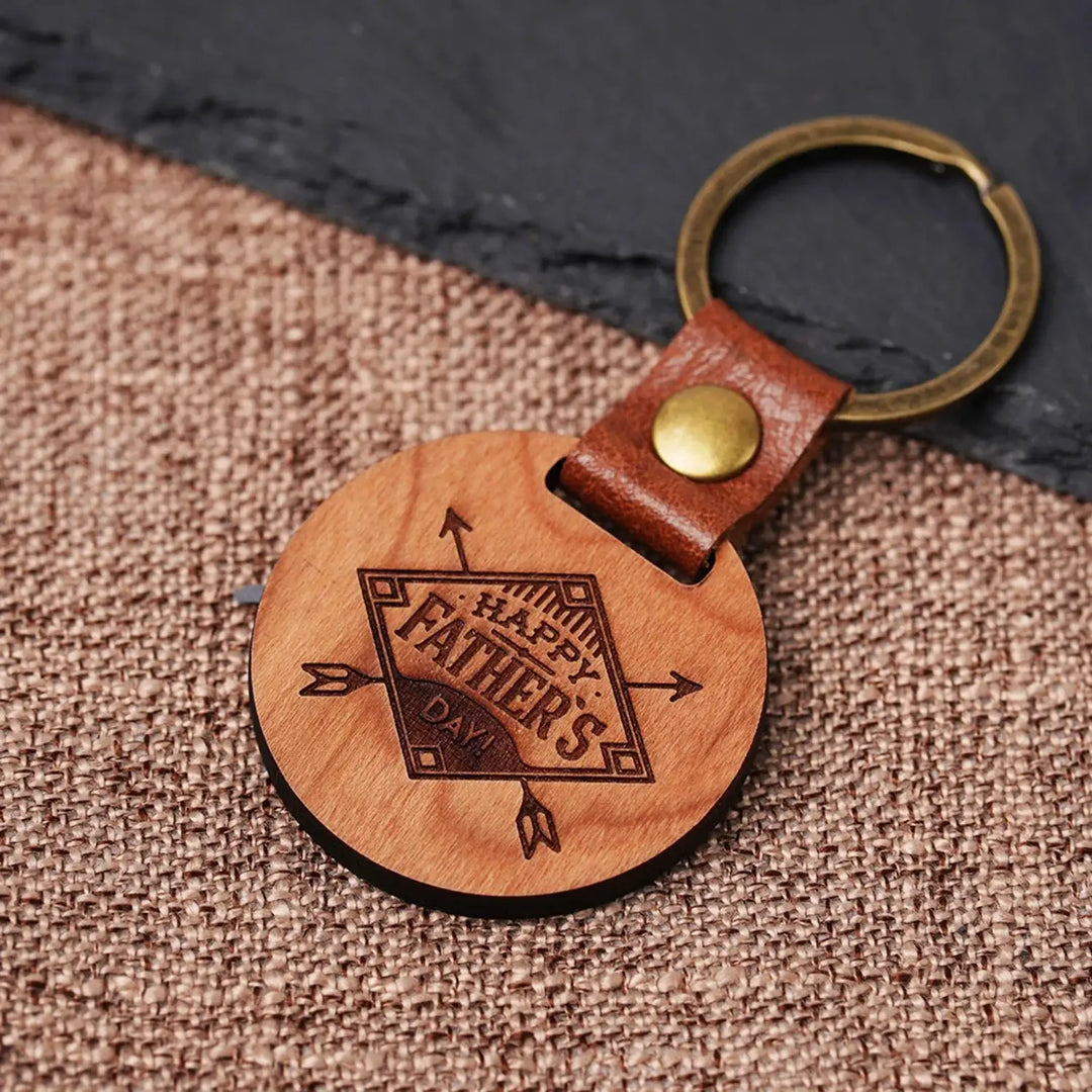 DIY Cherry Wood Circular Keychain (10pcs / 20pcs) by LaserPecker