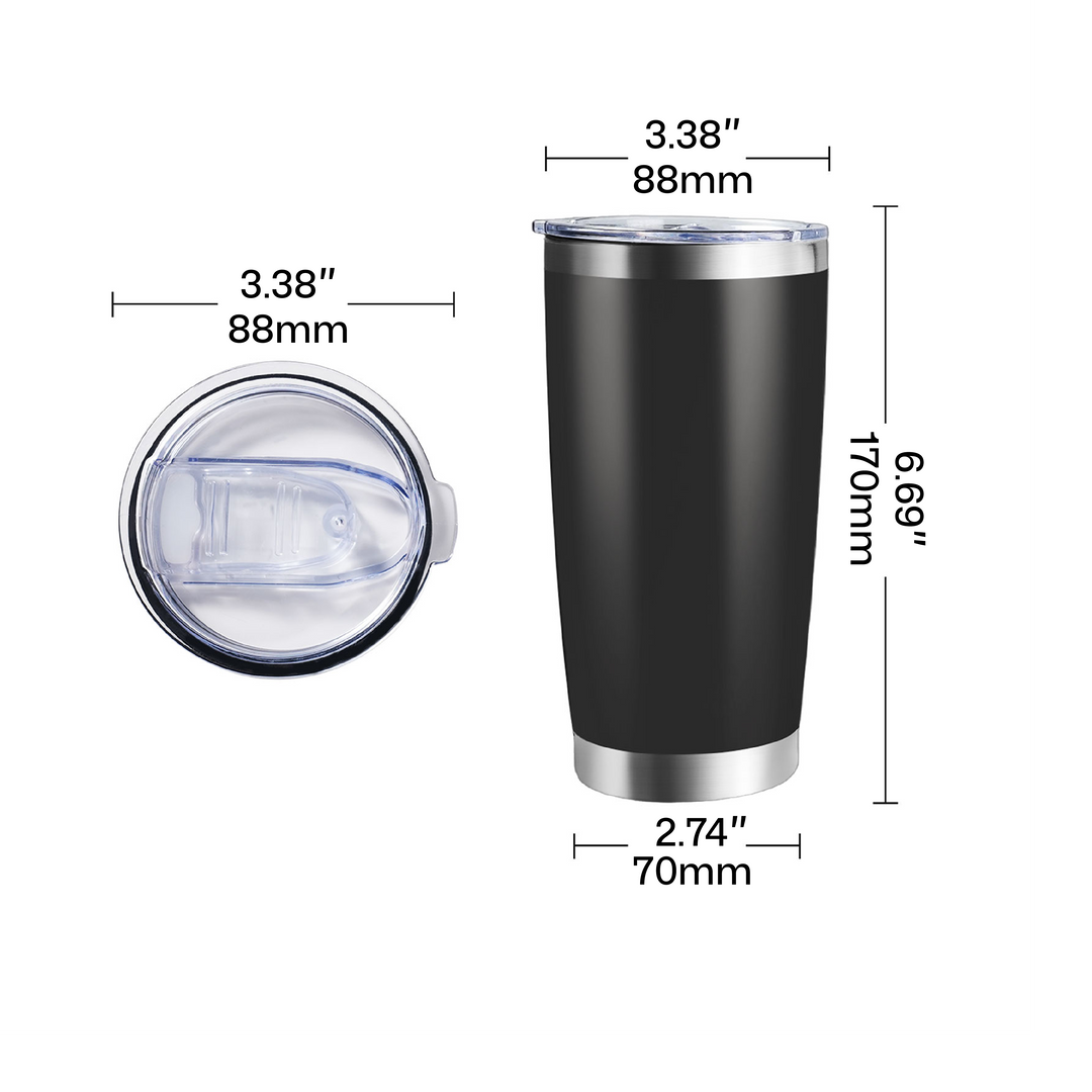20oz Coated Stainless Steel Tumbler with Lid (1pcs / 2pcs) by LaserPecker