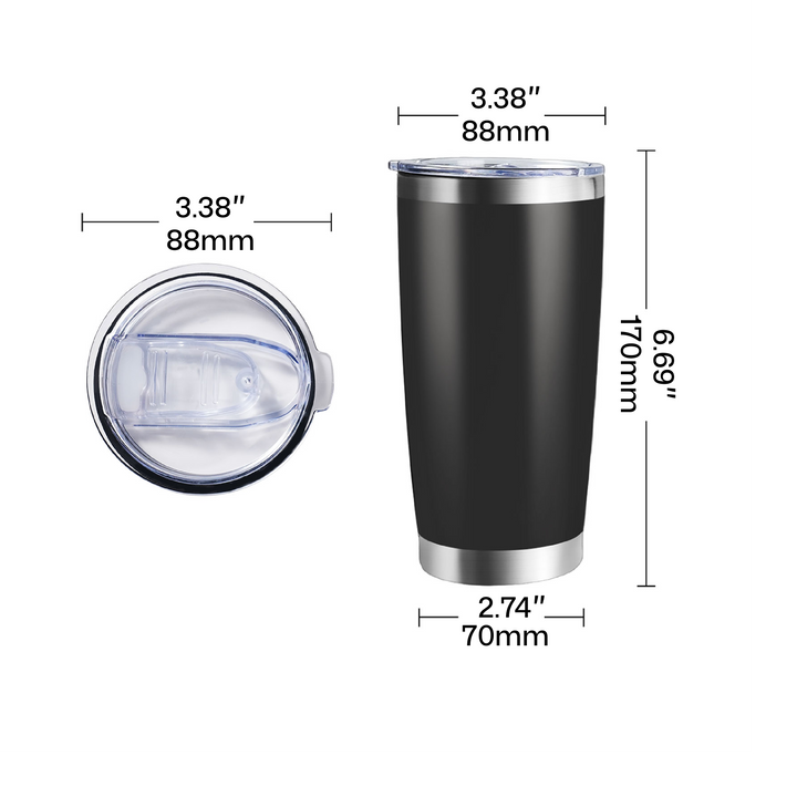 20oz Coated Stainless Steel Tumbler with Lid (1pcs / 2pcs) by LaserPecker