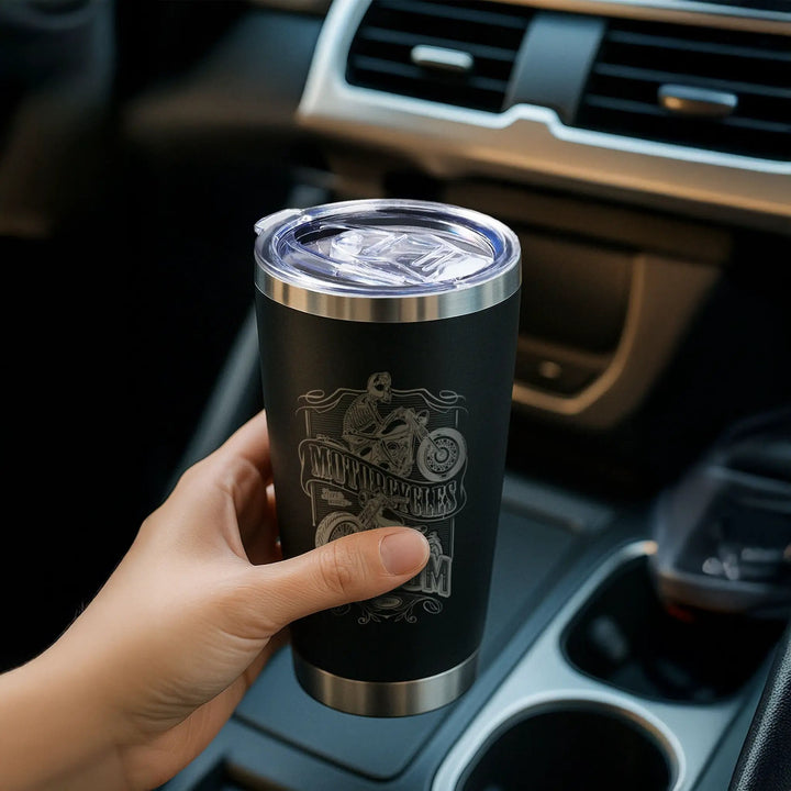 20oz Coated Stainless Steel Tumbler with Lid (1pcs / 2pcs) by LaserPecker