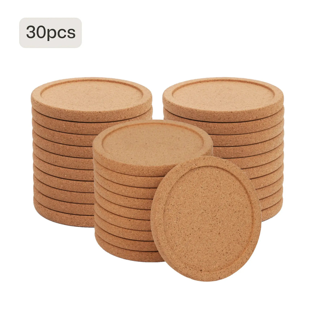 Cork Coasters for Drinks (10pcs / 30pcs) by LaserPecker