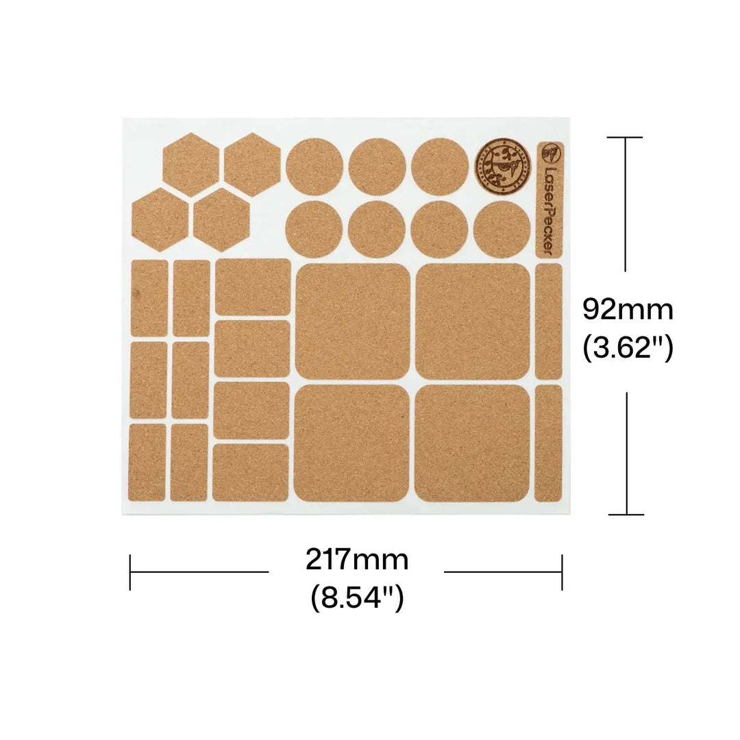 Corkwood Label Stickers Sheet (10pcs) by LaserPecker
