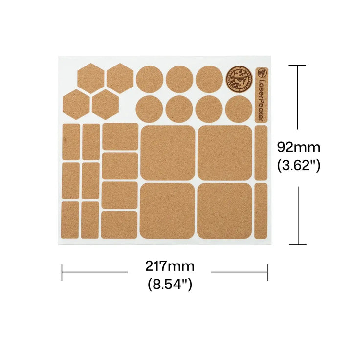 Corkwood Label Stickers Sheet (10pcs) by LaserPecker