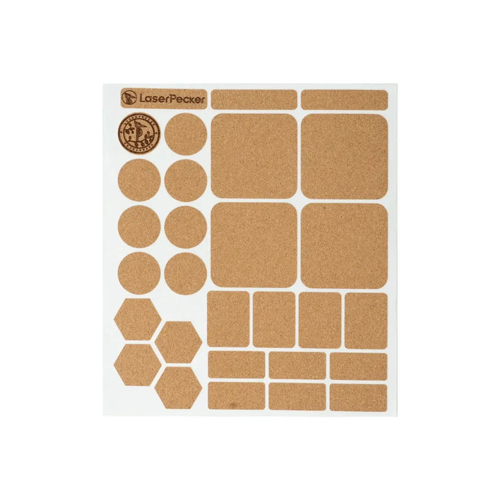 Corkwood Label Stickers Sheet (10pcs) by LaserPecker