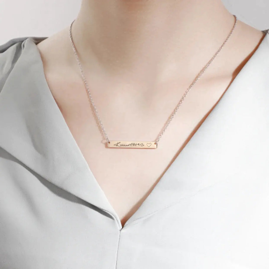 Stainless Steel Horizontal Bar Necklace (10pcs) by LaserPecker