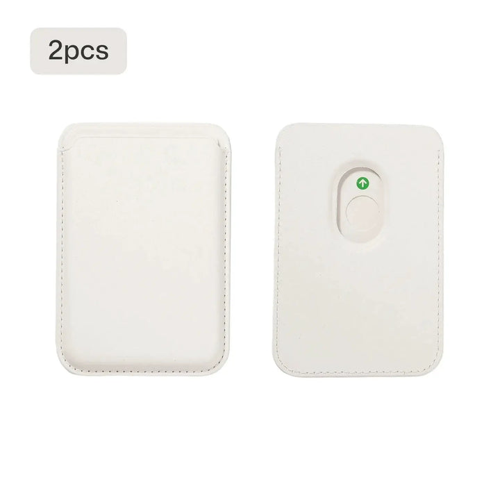 Magnetic Leather Card Holder for iPhone (2 pcs) by LaserPecker