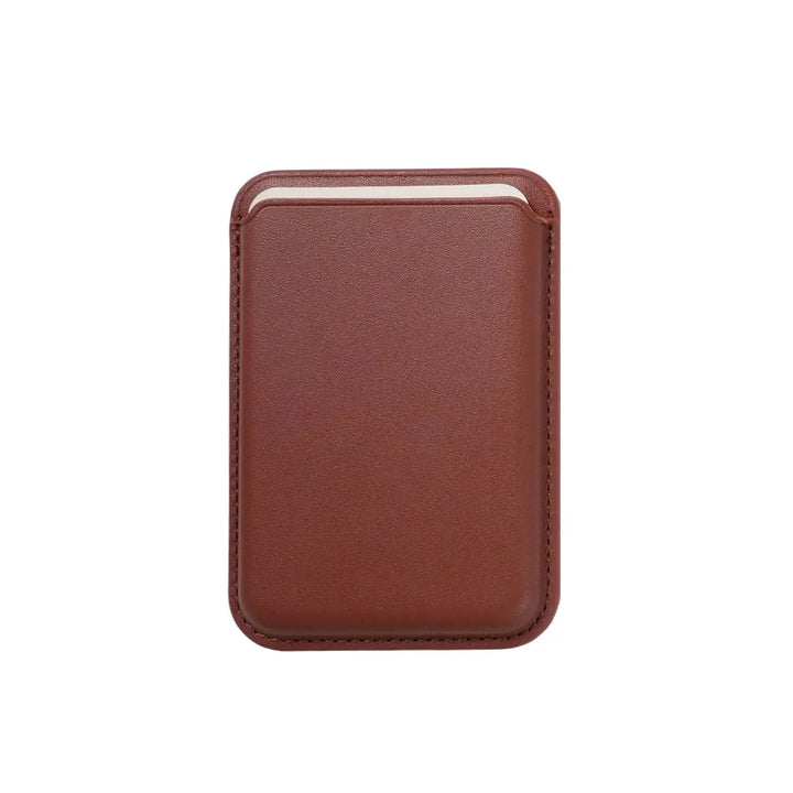Magnetic Leather Card Holder for iPhone (2 pcs) by LaserPecker