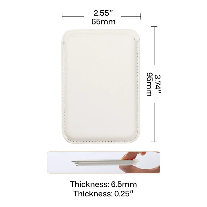 Magnetic Leather Card Holder for iPhone (2 pcs) by LaserPecker