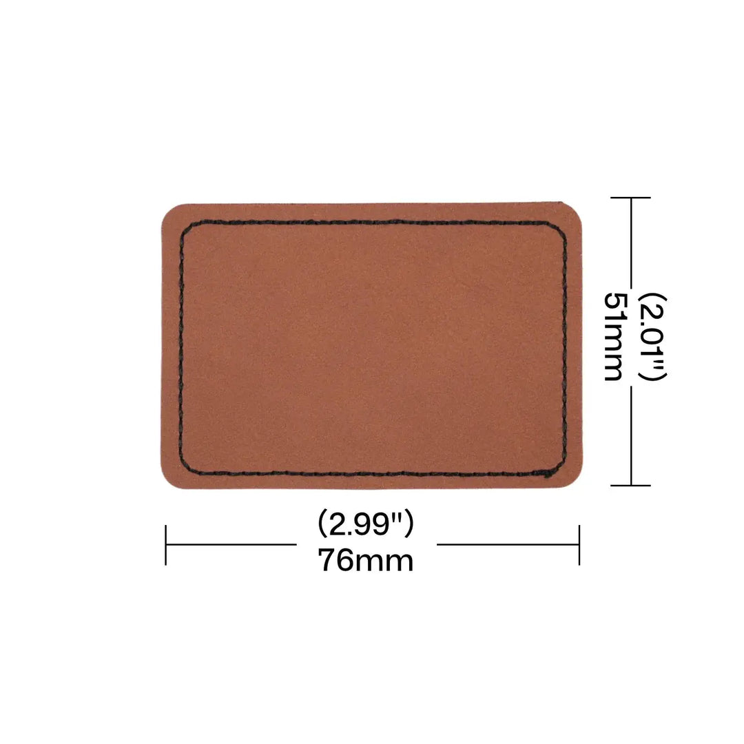 Blank Rectangular PU Leather Labels / Tags (30pcs) by LaserPecker