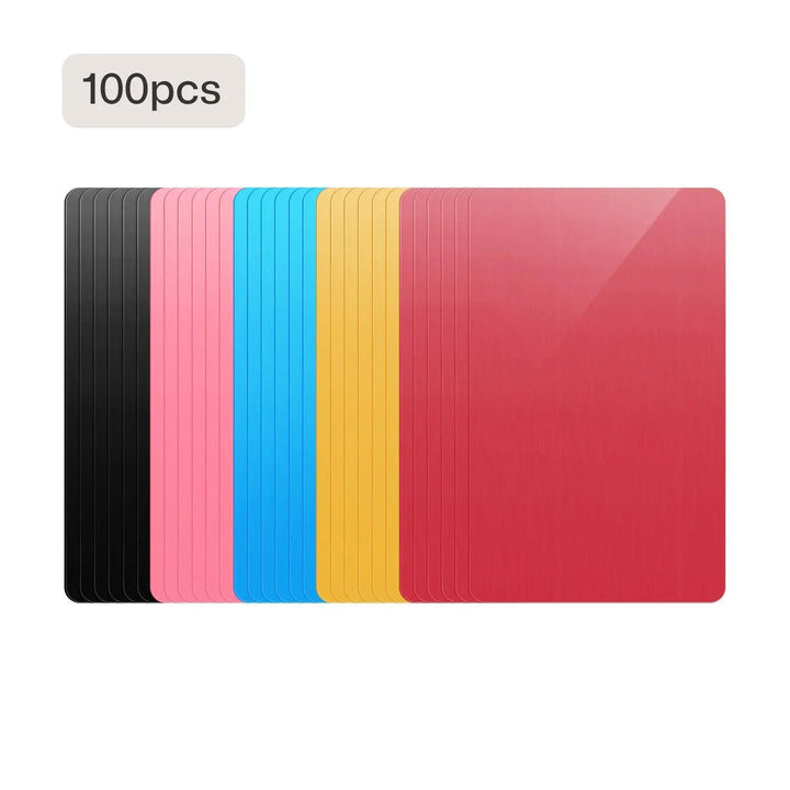 Multicolor Aluminum Metal Business Cards (100pcs) by LaserPecker