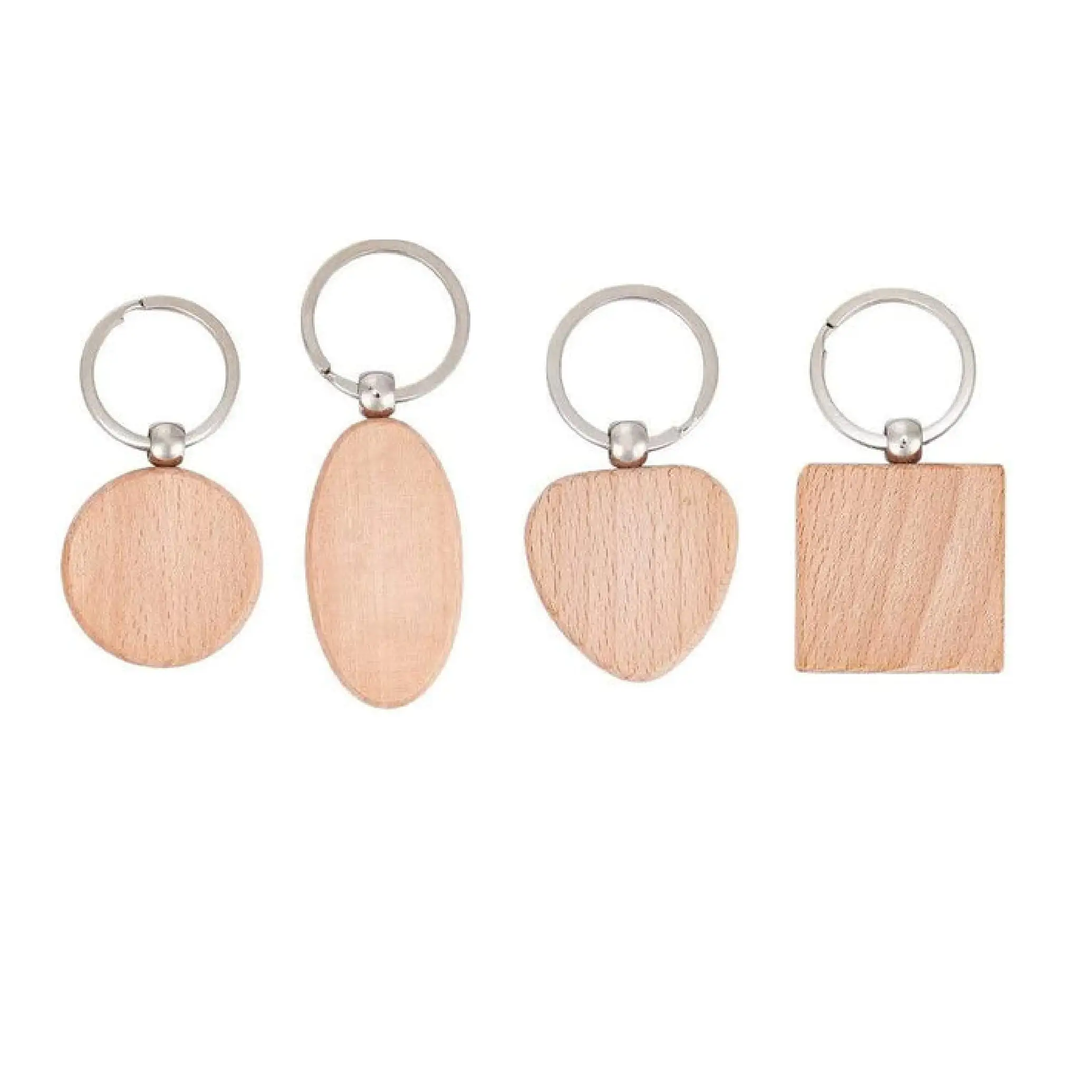 Random Blank Wooden Keychain (20pcs) by LaserPecker