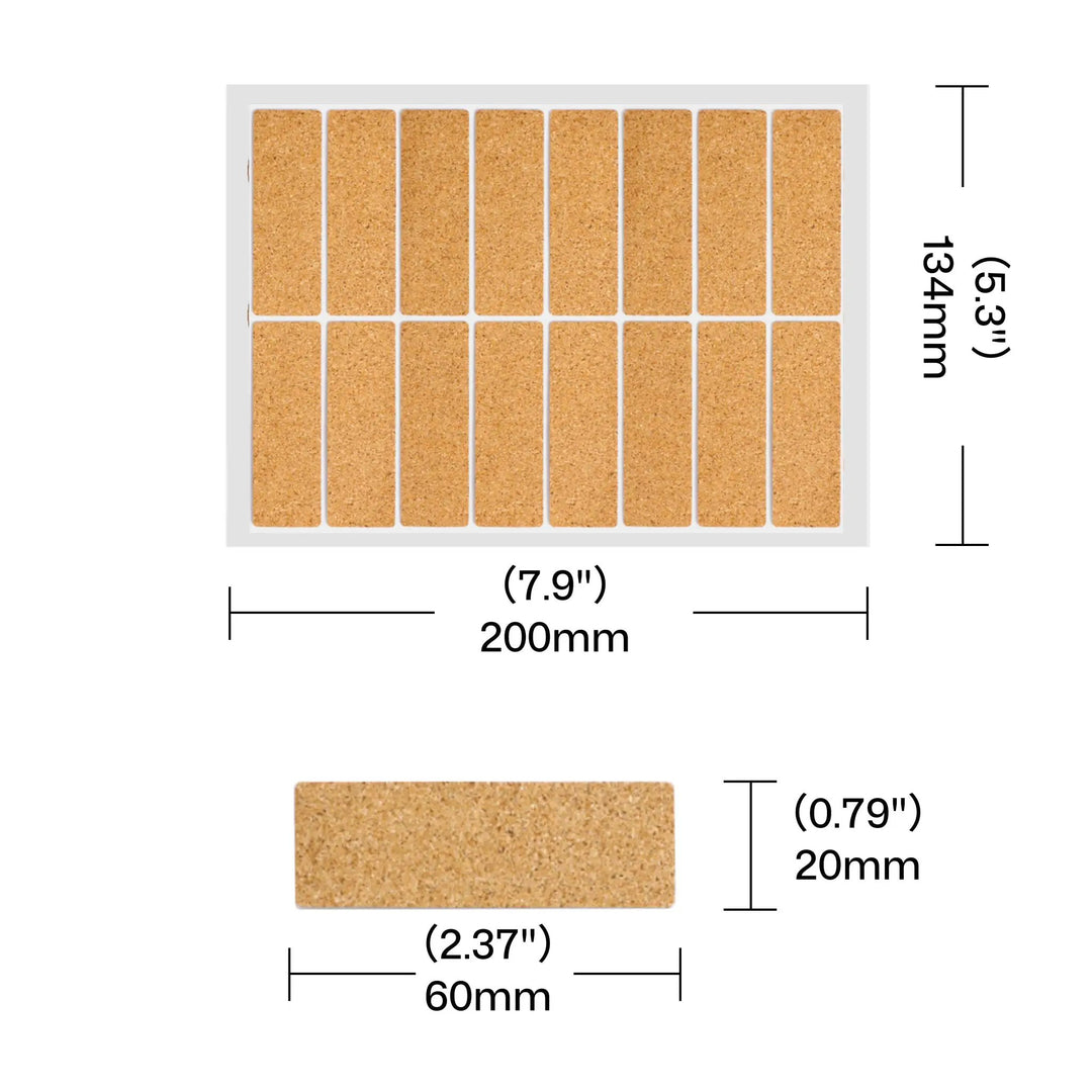 Rectangular Corkwood Label Stickers (160pcs) by LaserPecker