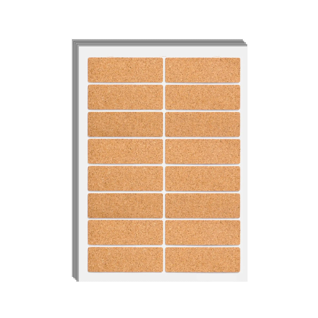 Rectangular Corkwood Label Stickers (160pcs) by LaserPecker