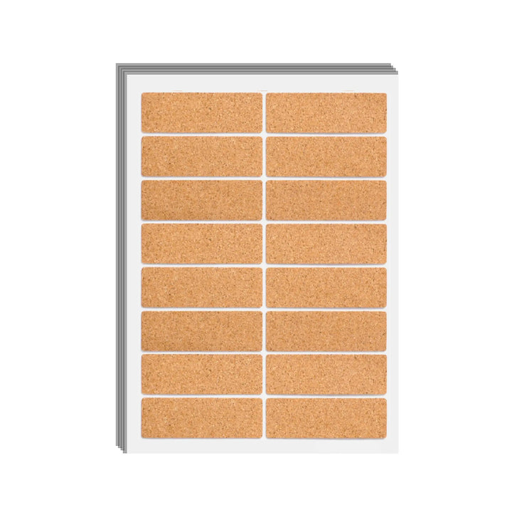 Rectangular Corkwood Label Stickers (160pcs) by LaserPecker