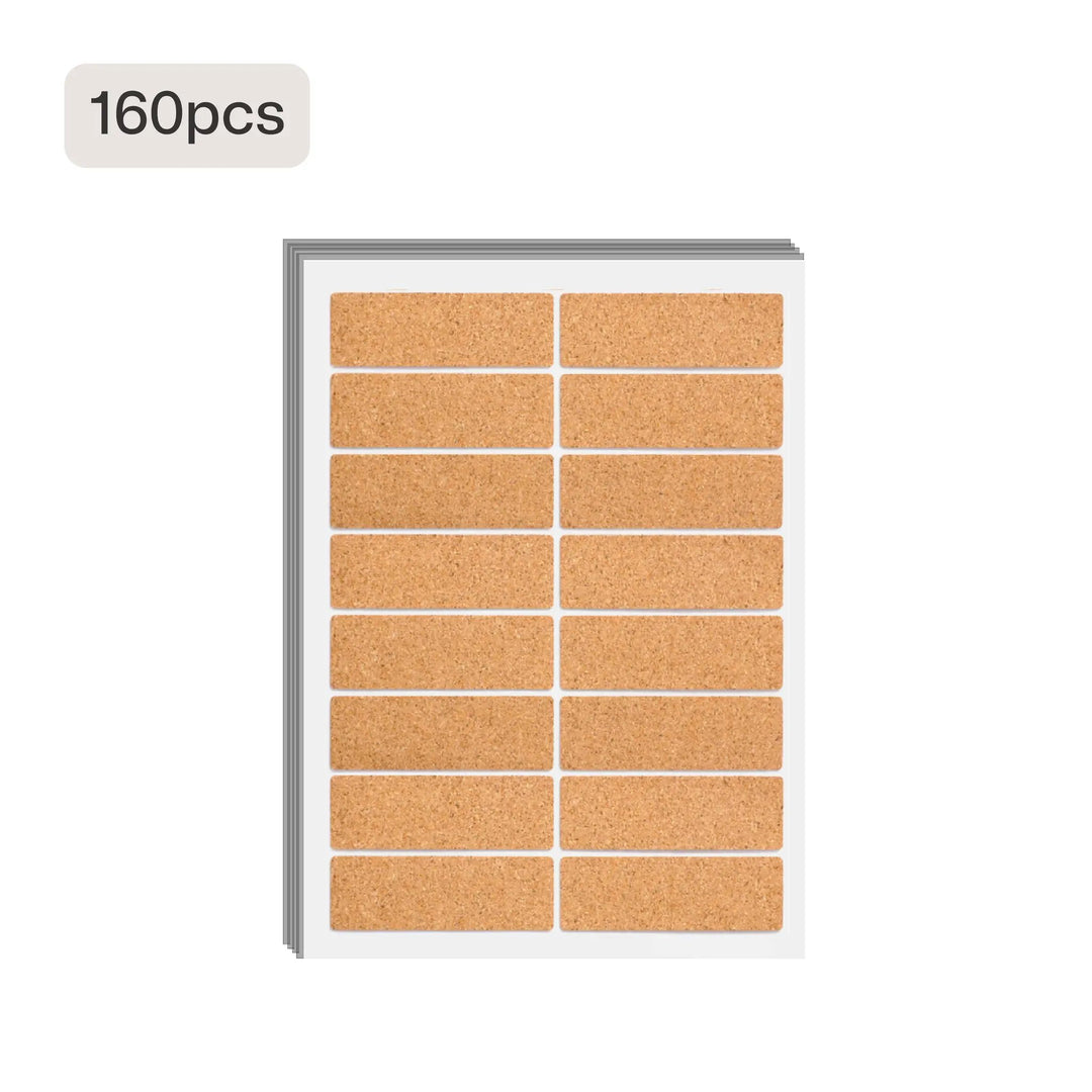 Rectangular Corkwood Label Stickers (160pcs) by LaserPecker