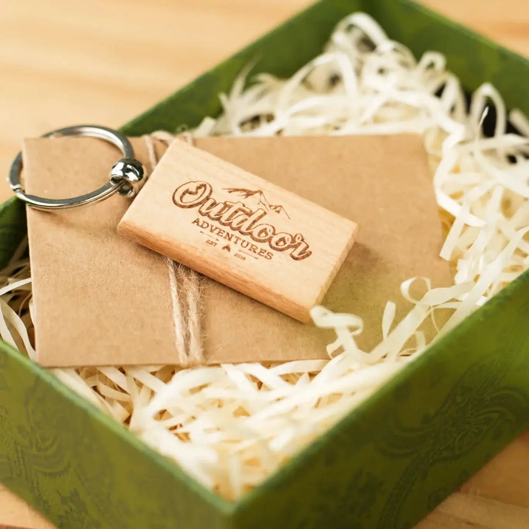 Blank Rectangular Wooden Keychain (20pcs / 40pcs) by LaserPecker