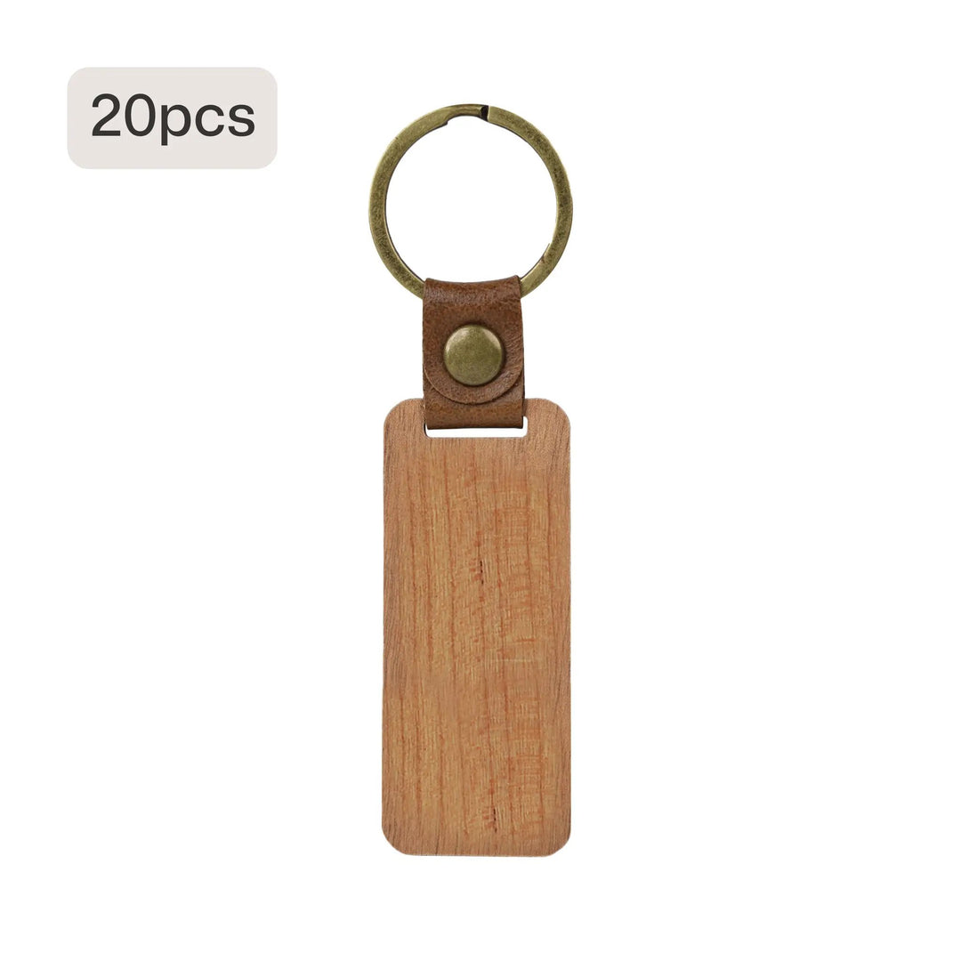 Blank Rectangular Walnut Keychain (10pcs / 20pcs) by LaserPecker