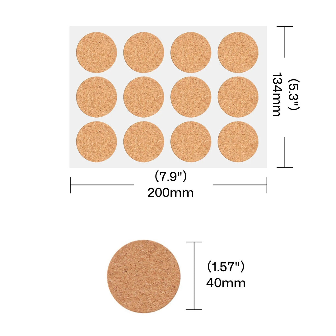 Round Corkwood Label Stickers (120 pcs) by LaserPecker