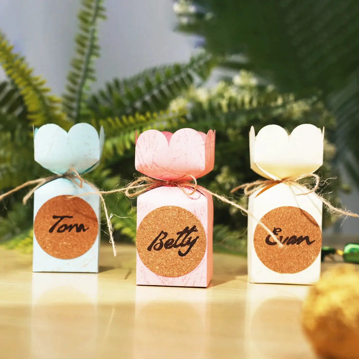 Round Corkwood Label Stickers (120 pcs) by LaserPecker