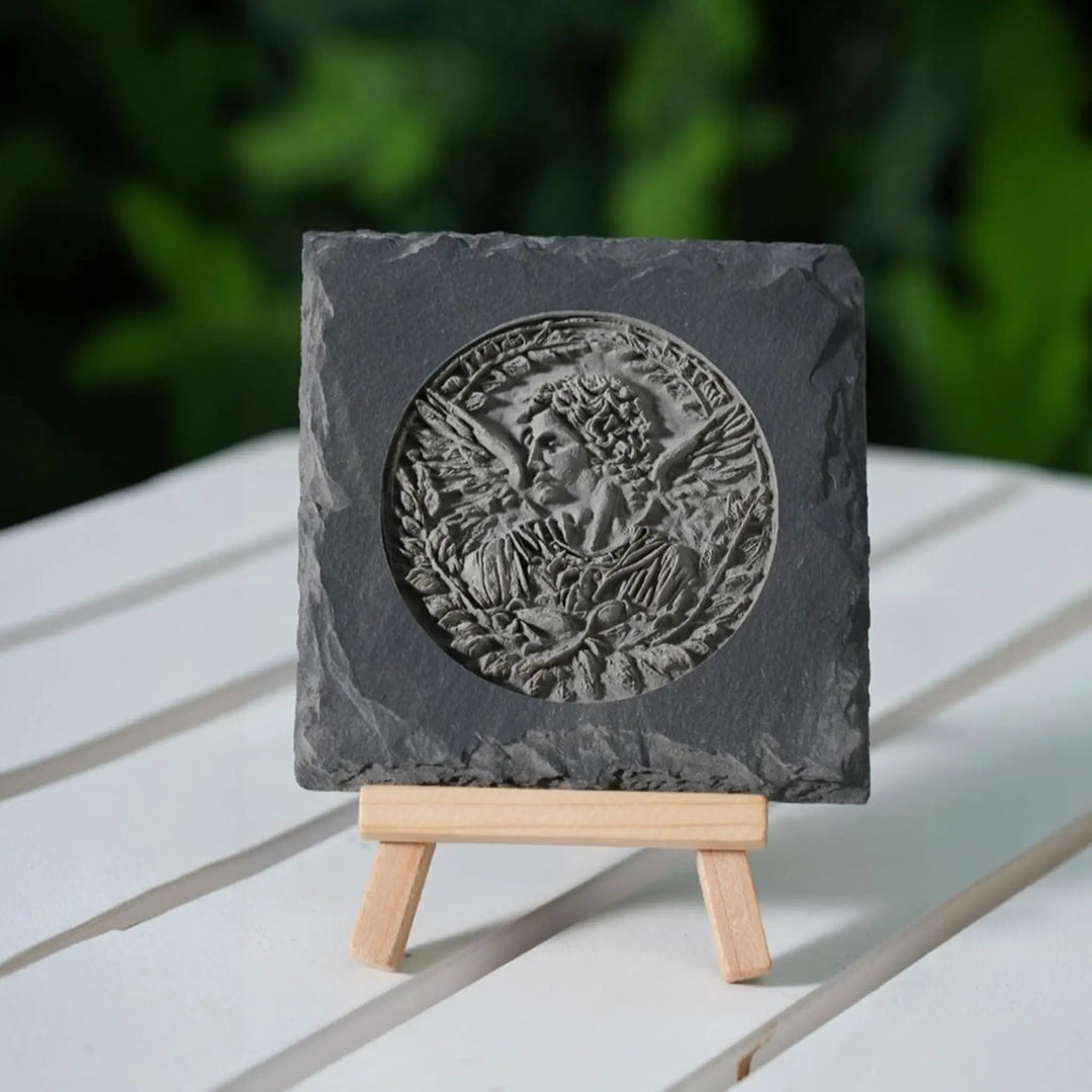 Stone Slate Coasters Square Black (6pcs / 24pcs) by LaserPecker
